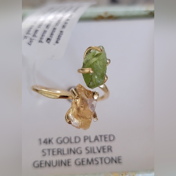 Shivam Sterling Silver Gold Plated Adjustable Ring NWT - Picture 3 of 6